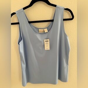 NWT Chico’s microfiber tank, pale Parisian blue